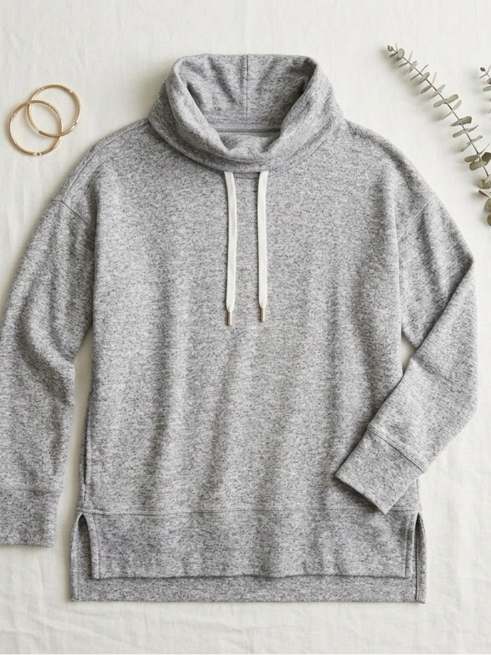 Old Navy Cozy Grey Cowl Neck Women's Sweatshirt - Medium